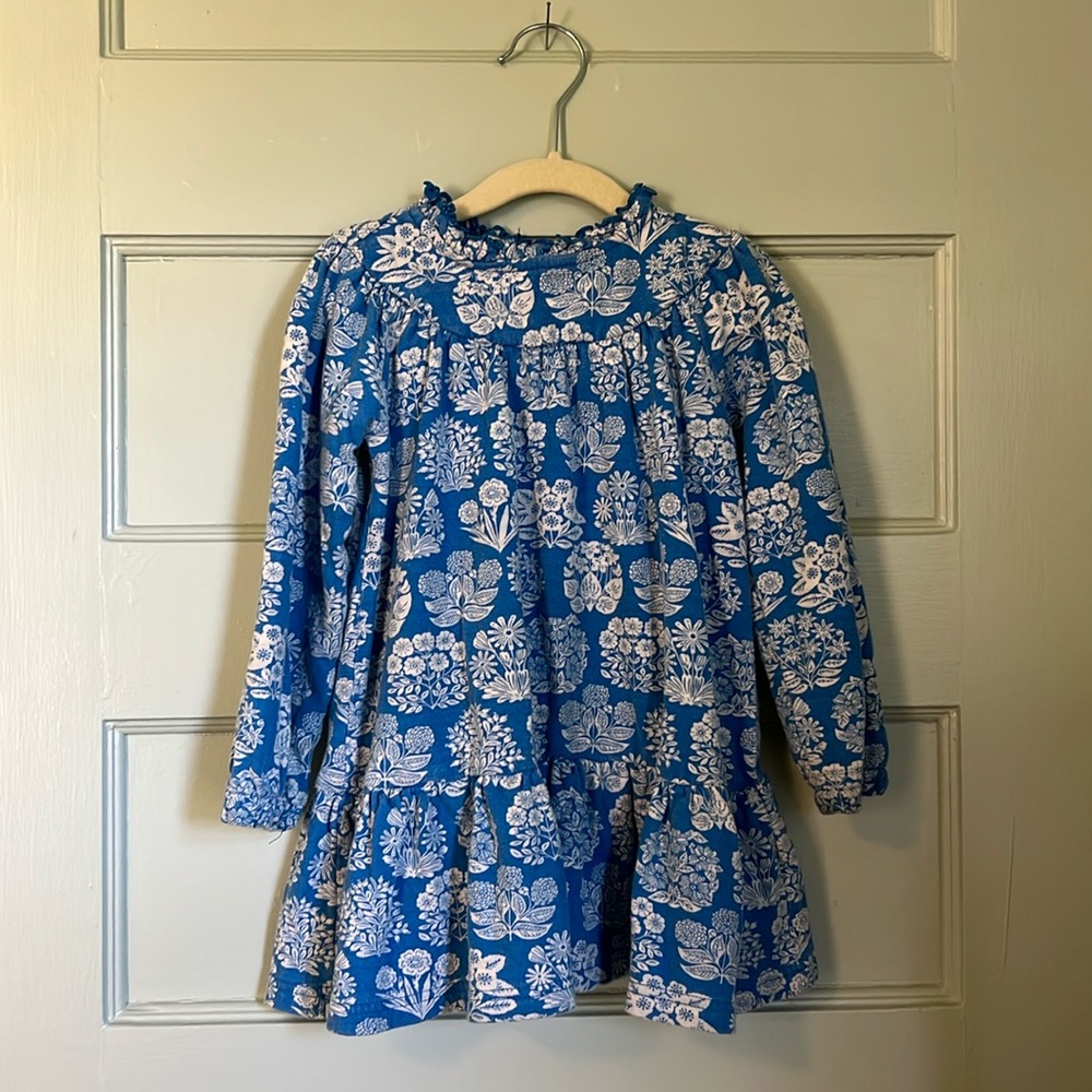 Mini Boden Blue and White Floral dress